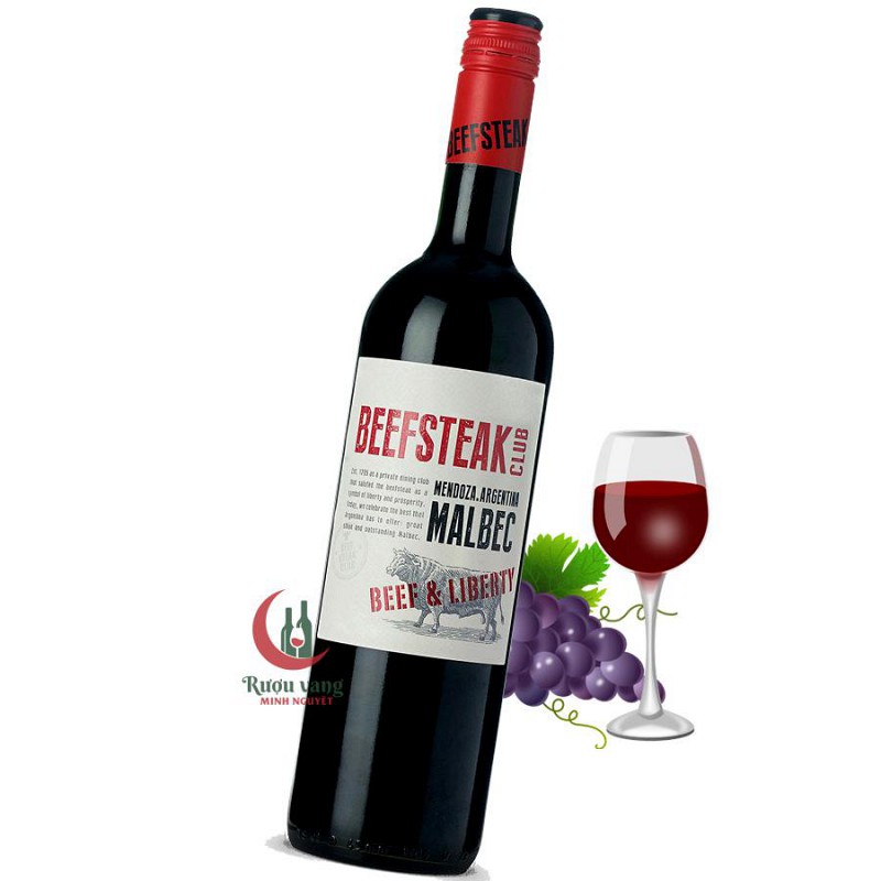 Rượu vang Argentina Beefsteak Club Malbec & Liberty